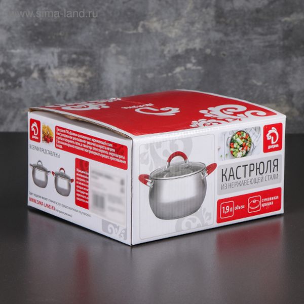 Кастрюля Доляна 813556 Гиперион 1,9л + крышка