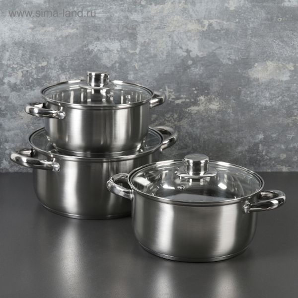 Набор посуды Доляна 4097388 Гретте 3 шт