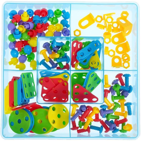 Конструктор детский СИМАЛЕНД 2321864 Болтовая мозайка Объемные фигуры