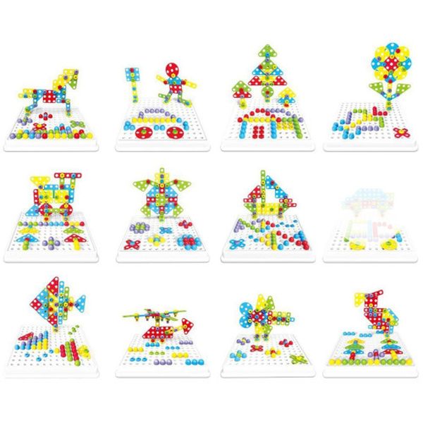 Конструктор детский СИМАЛЕНД 2321864 Болтовая мозайка Объемные фигуры