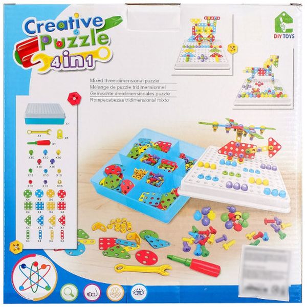 Конструктор детский СИМАЛЕНД 2321864 Болтовая мозайка Объемные фигуры