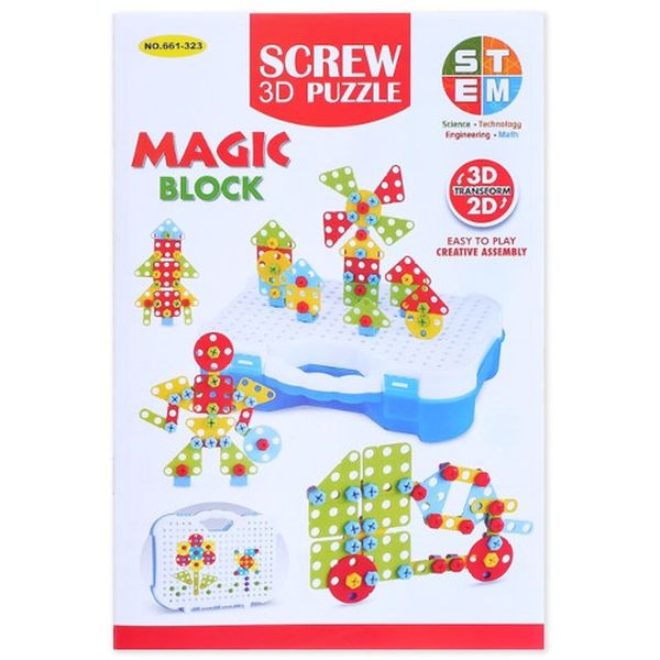 Конструктор детский СИМАЛЕНД 4359976 Винтовой Пазл-мозайка