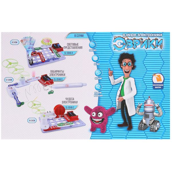 Конструктор детский Эврики 1283763 Электронный Световые представления 8 схем