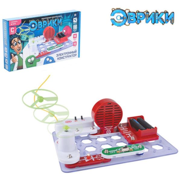 Конструктор детский Эврики 1283765 Электронный Чудеса электроники 16 схем