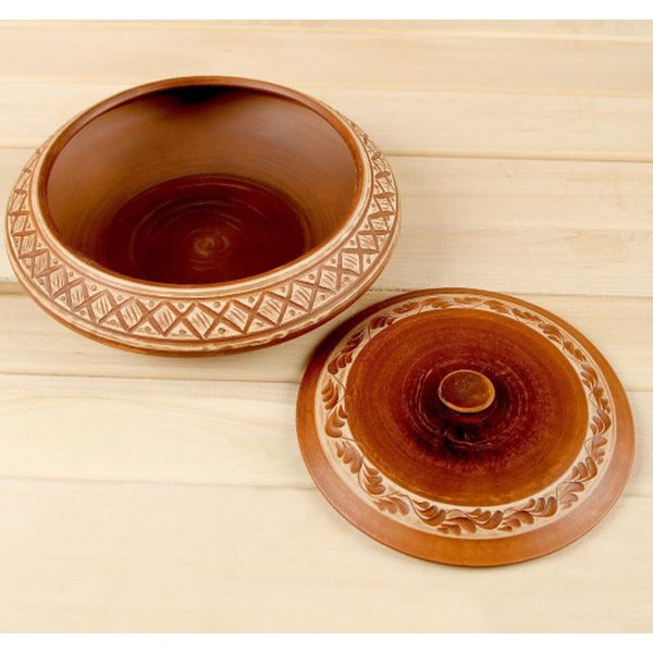 Горшок Красная глина 1325499 Горшок духовой 2.5 л, большой