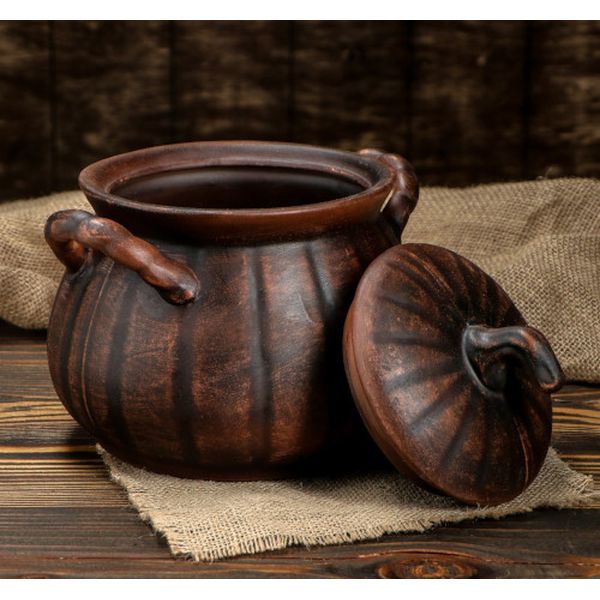 Горшок Красная глина 1454752 Тыква 2,5л красная глина