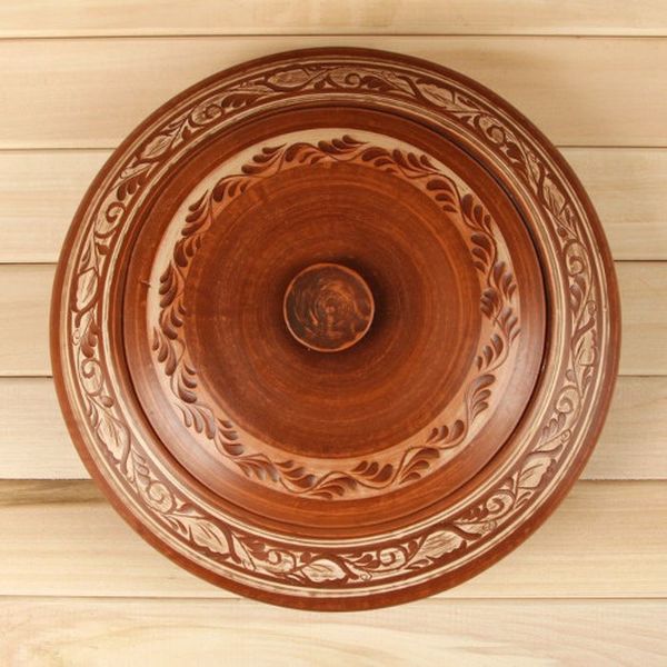 Горшок Красная глина 1925028 духовой 3 л