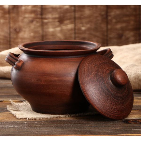 Горшок Красная глина 3839844 Гладкий 3.2 л