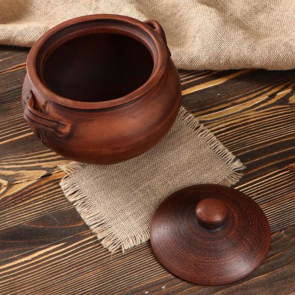 Горшок Красная глина 3839844 Гладкий 3.2 л