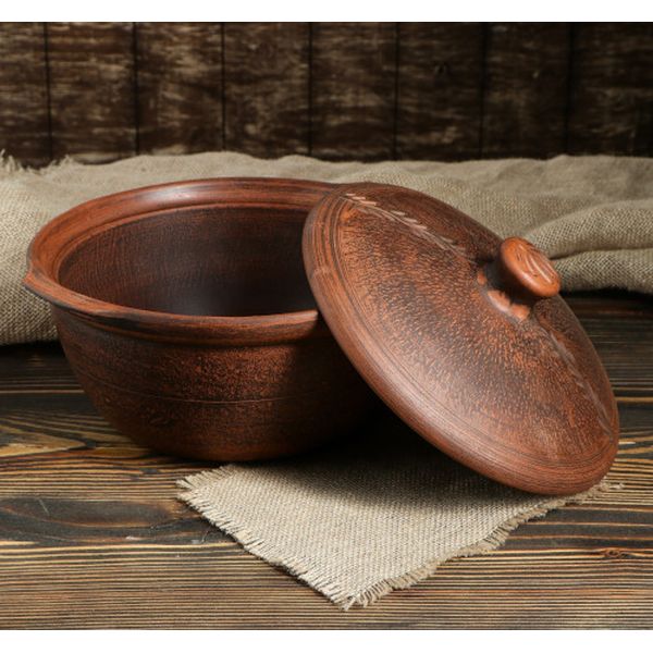 Горшок Красная глина 3839846 Гладкий 3.2 л