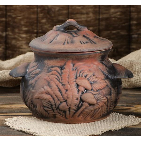 Набор Красная глина 4335220 Гриб супник 3 л и 4 горшки 0,6 л