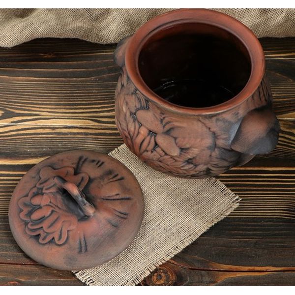 Набор Красная глина 4335220 Гриб супник 3 л и 4 горшки 0,6 л