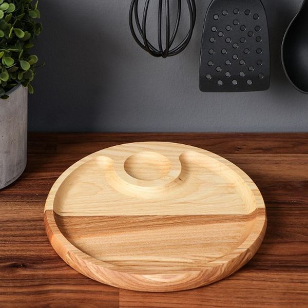 Доска разделочная Доброе дерево 3094076 с соусником 25 см массив ясеня