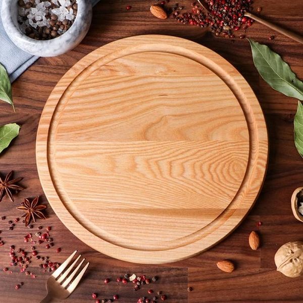 Доска разделочная Доброе дерево 4338165 Славянская 25 см с соусником массив ясеня