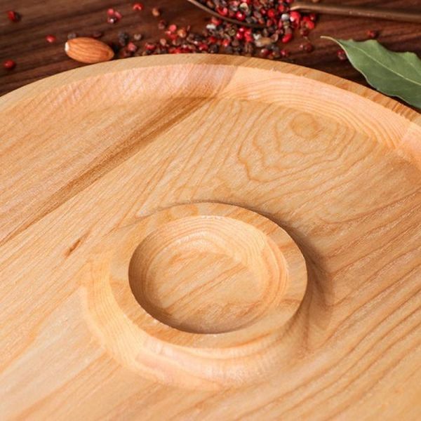 Доска разделочная Доброе дерево 4338165 Славянская 25 см с соусником массив ясеня