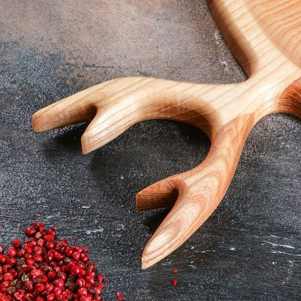 Доска разделочная Доброе дерево 4723349 Рога 30 х 20 см массив ясеня