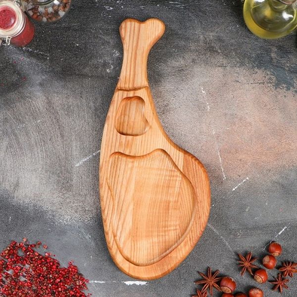 Доска разделочная Доброе дерево 4874338 Кость 38х15 см массив ясеня