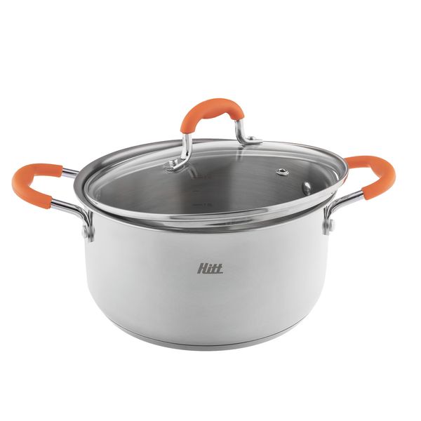 Кастрюля Hitt HCF-OC16 Colorfest 1.5л 16*8см, с крышкой
