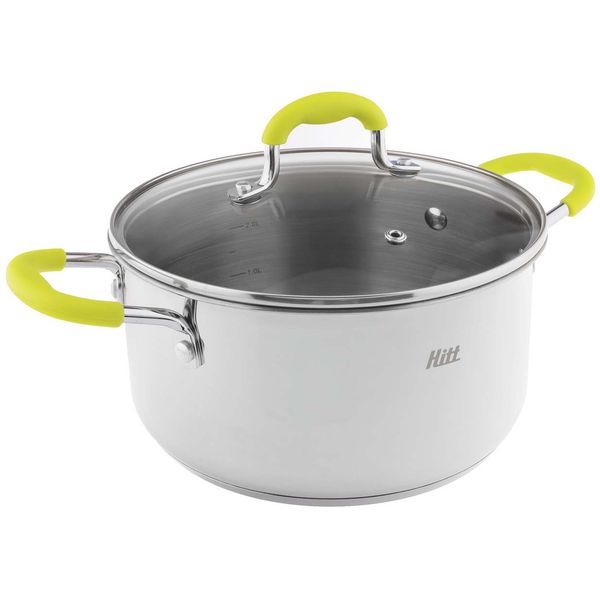 Кастрюля Hitt HCF-LC16 Colorfest 1.5л 16*8см, с крышкой