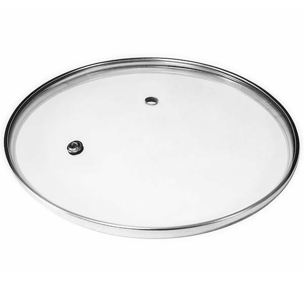 Крышка стеклянная Tima 4626н 26см (без ручки, метал.обод)