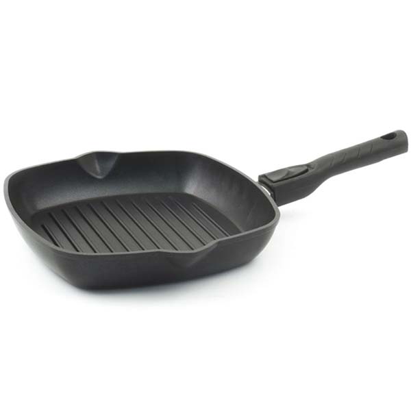 Сковорода гриль Tima 2614П Шеф 26x26см, съемная ручка