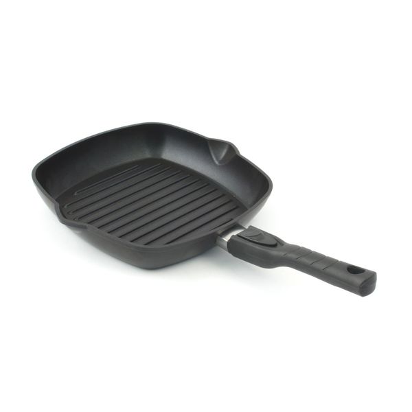 Сковорода гриль Tima 2614П Шеф 26x26см, съемная ручка