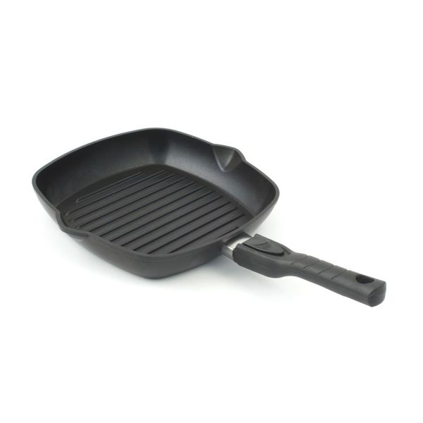 Сковорода гриль Tima 2814П Шеф 28x28см, съемная ручка