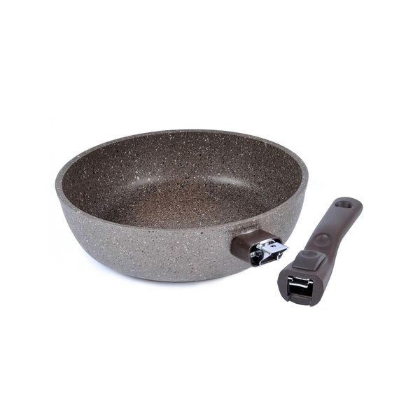 Сотейник Tima АТ-2024 TVS Art Granit 24см, съемная ручка