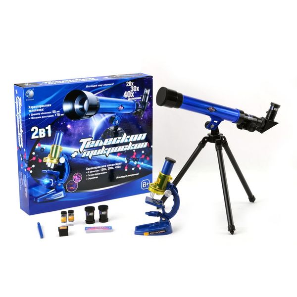 Игровой набор Наша Игрушка C2109 Телескоп+микроскоп (9 предметов)