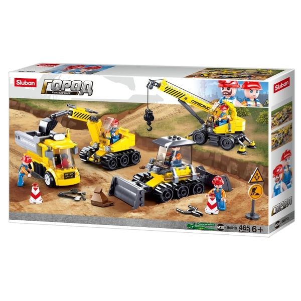 Конструктор детский Sluban M38-B0810 Город: Стройтехника (465 деталей)