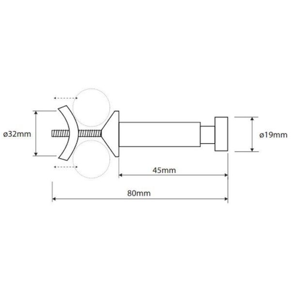 Крючок Bemeta 104506124 Rawell (для полотенцесушителя), хром