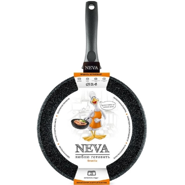 Сковорода Neva D24 + крышка (NG124K)