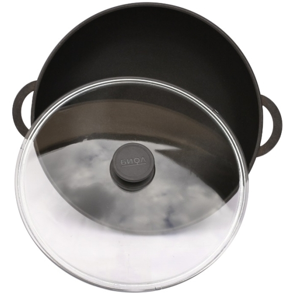 Сковорода-вок Биол с двумя ручками+ст.крышка D26