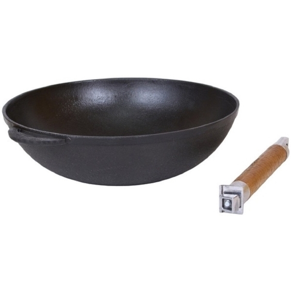 Сковорода-вок Биол с деревян. ручкой+ст.крышка D24