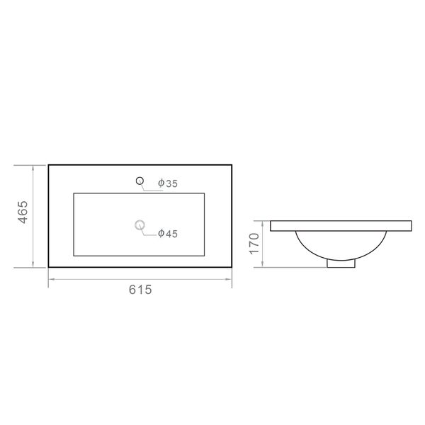 Раковина Orange B03-610w встраиваемая