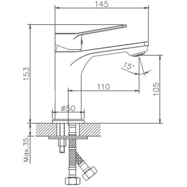 Смеситель Haiba HB10559 хром (для раковины)