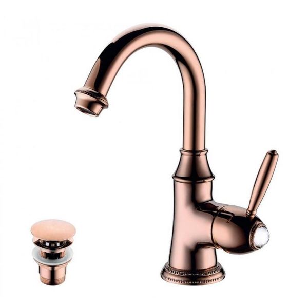 Смеситель Lemark LM6707RG Spark розовое золото (для раковины)