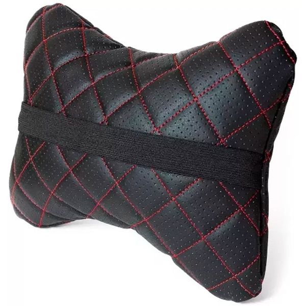 Подушка на подголовник сиденья автомобиля ТБДД Стеганная экокожа (А161)
