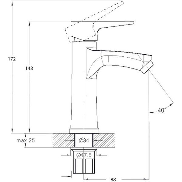 Смеситель Solone FAB1-A020 (для умывальника)