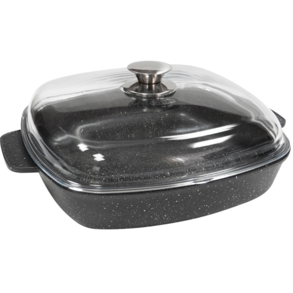 Жаровня Victoria Diamond Induction 28*28см с крышкой (D1128G)