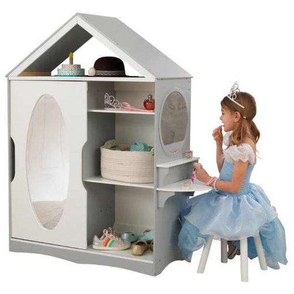 Кукольный шкаф Kidkraft 13040_KE для одежды, серый
