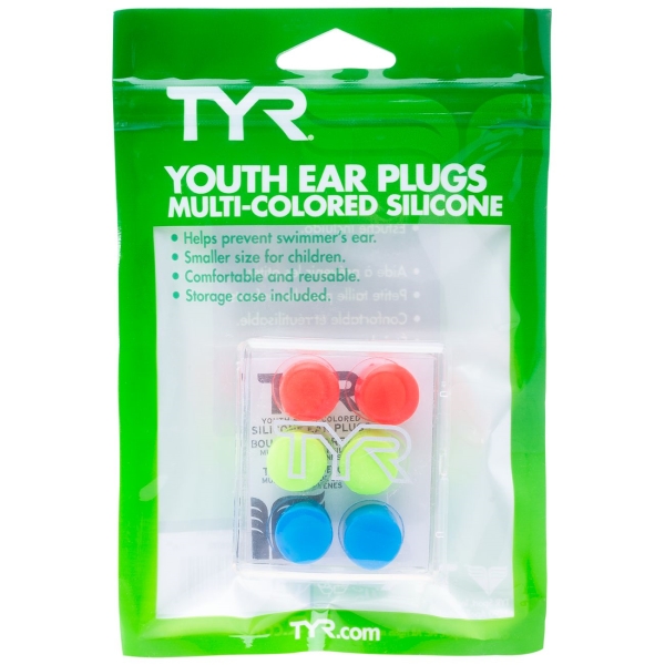 Беруши TYR LEPY/970 Youth Multi-Colored Silicone Ear Plugs