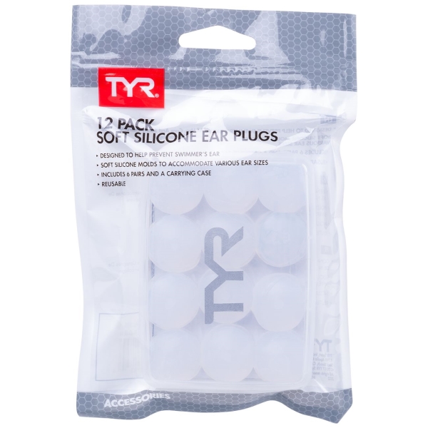 Беруши TYR LEP12PK/101 Soft Silicone Ear Plugs, белый
