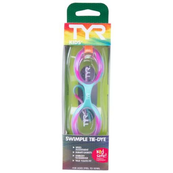 Очки TYR LGSWTD/169 Kids Swimple Tie Dye, розовый