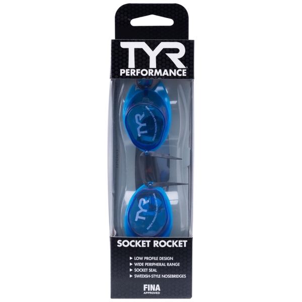 Очки TYR LGL2/422 Socket Rockets 2.0, голубой/черный