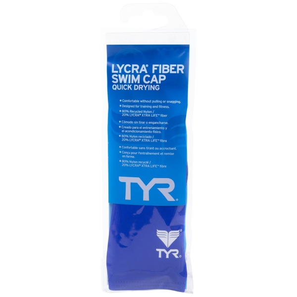 Шапочка TYR LCY/428 Solid Lycra Cap, голубой