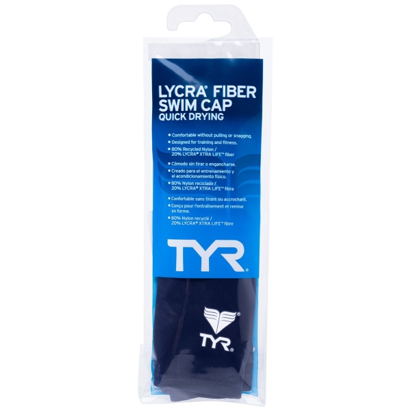 Шапочка TYR LCY/401 Solid Lycra Cap, синий