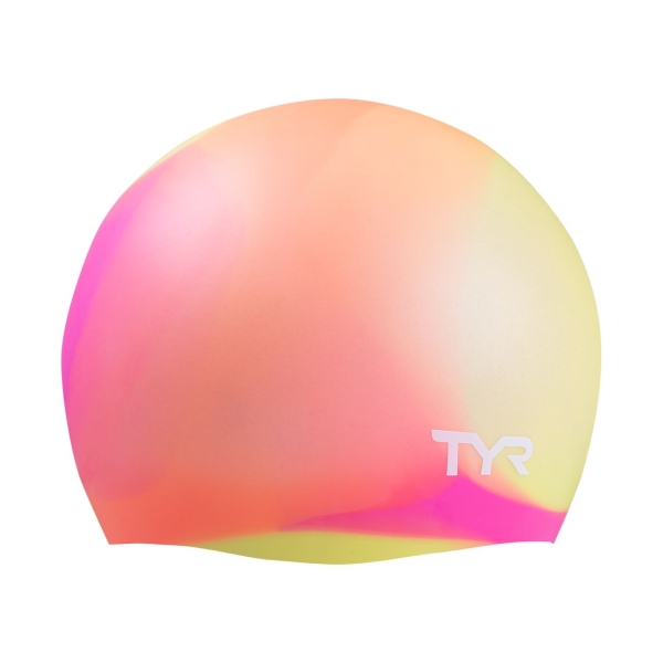 Шапочка TYR LCSJRTD/173 Tie Dye Junior Swim Cap, оранжевый