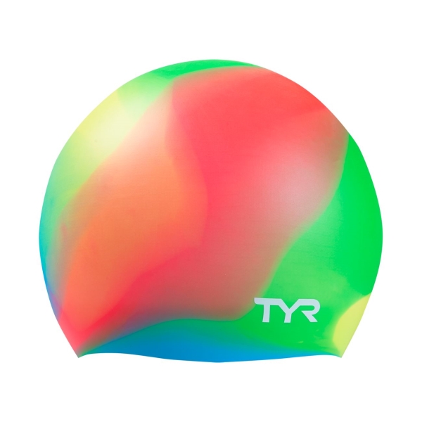 Шапочка TYR LCSJRTD/465 Tie Dye Junior Swim Cap, синий