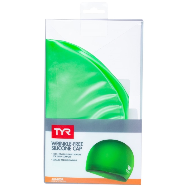 Шапочка TYR LCSJR/326 Junior Silicone Cap, зеленый